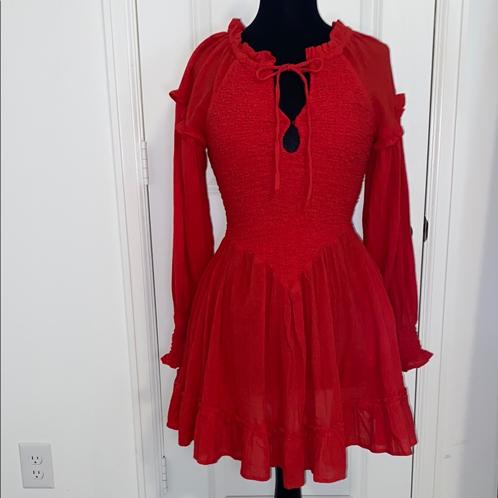 Free People Red Mini Dress